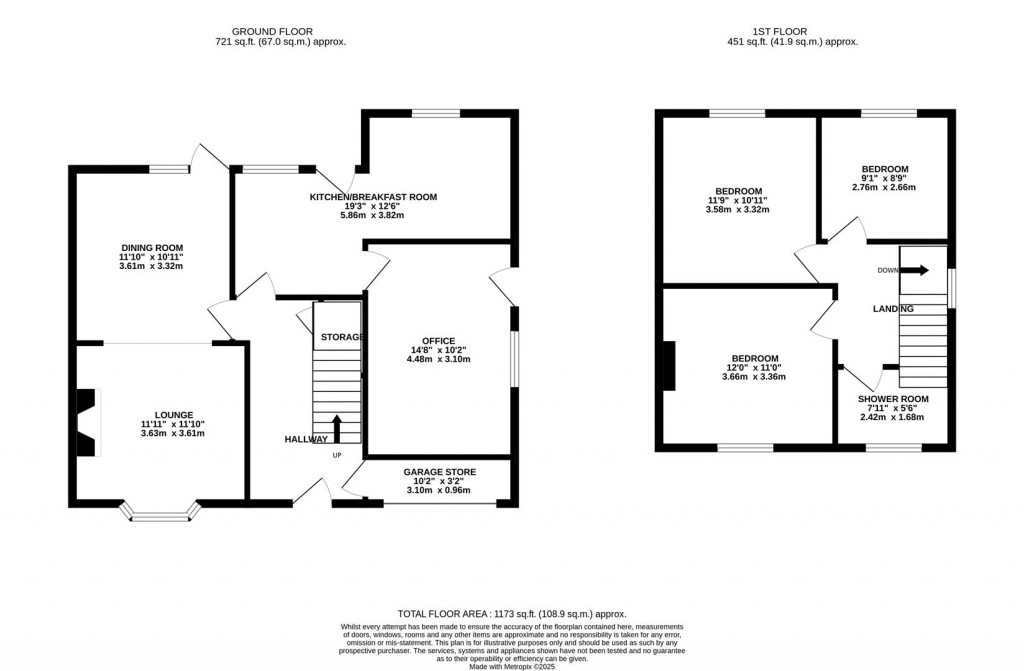Floorplans For Blandford Avenue, Kettering