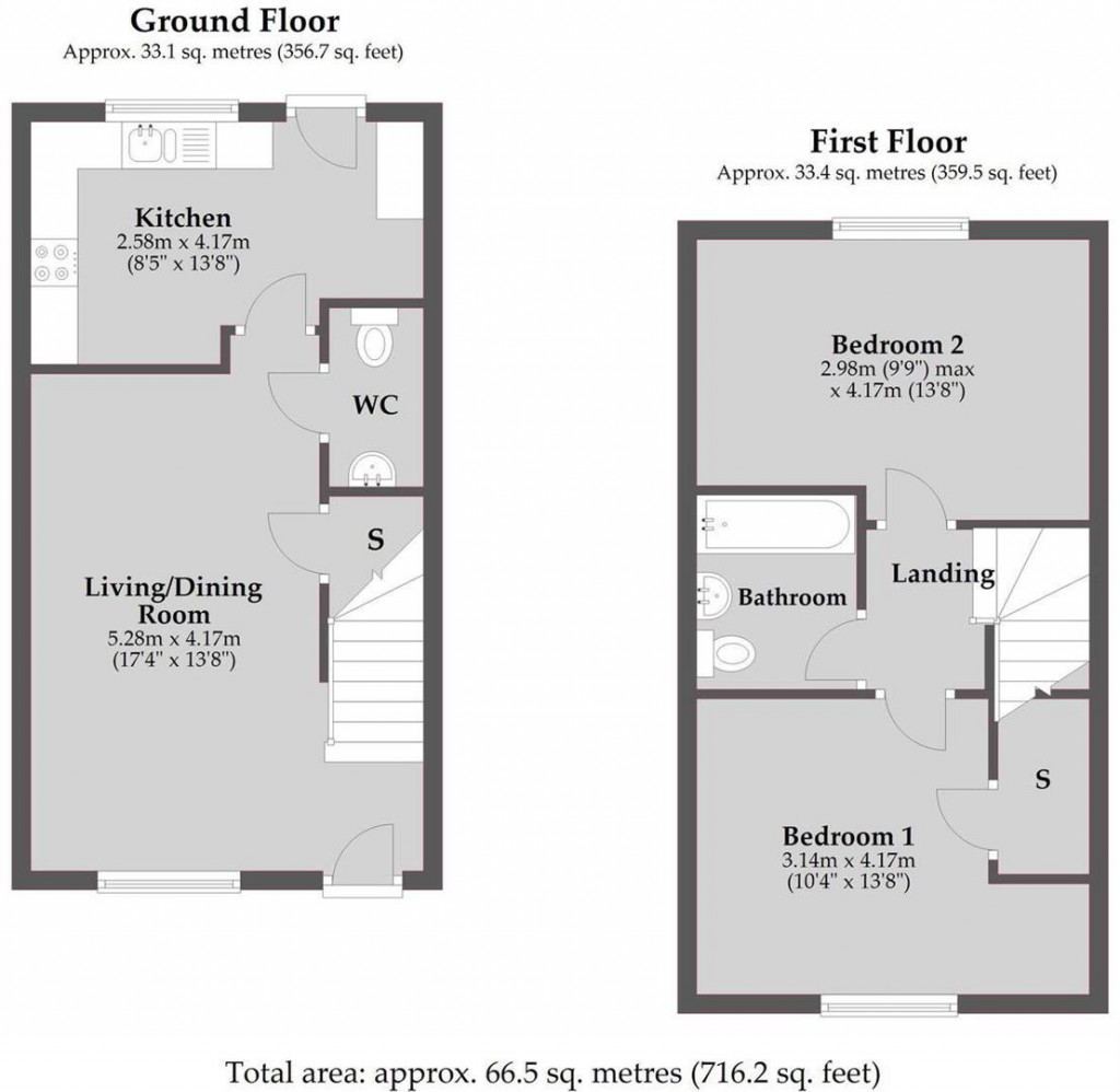 Floorplans For Bramley Lane, Higham Ferrers