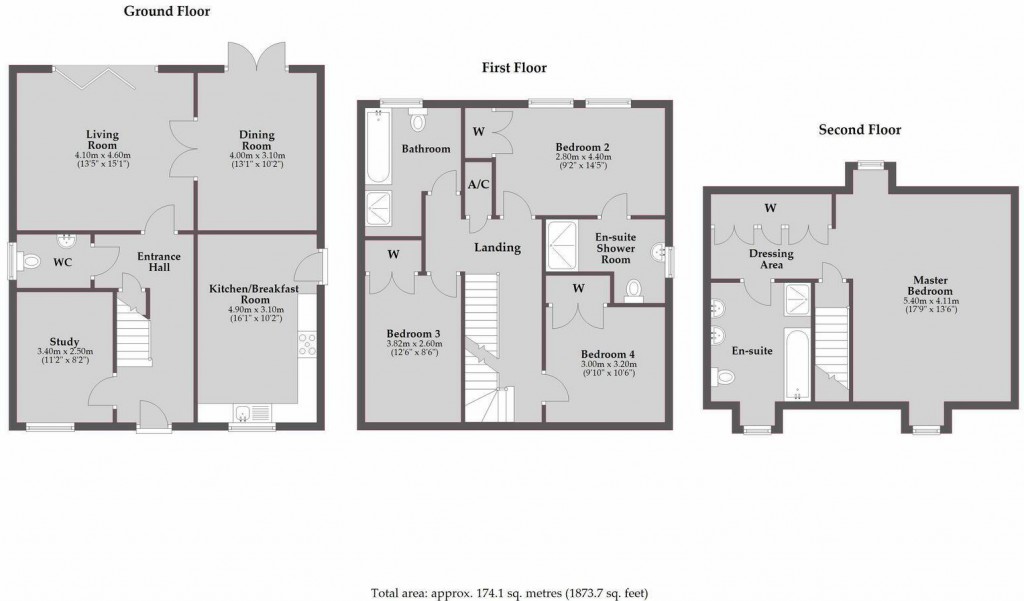 Floorplans For Roman Way, Higham Ferrers