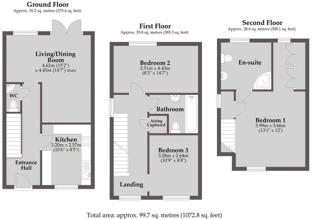 Floorplans For Bankside, Higham Ferrers