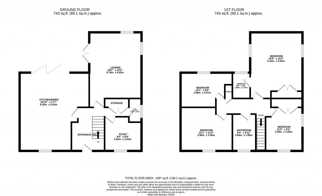 Floorplans For Oulton Close, Burton Latimer