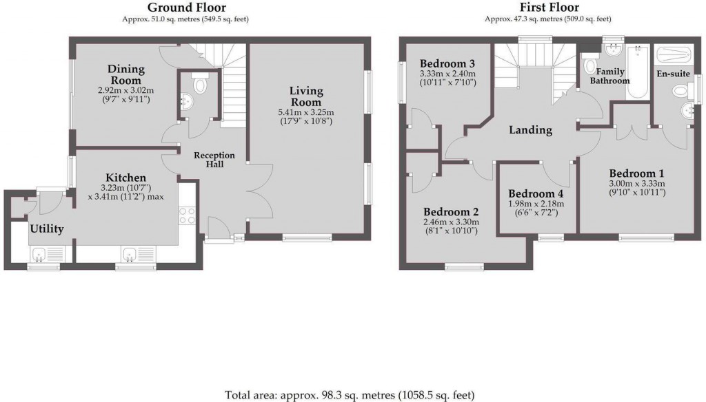 Floorplans For The Wroe, Higham Ferrers