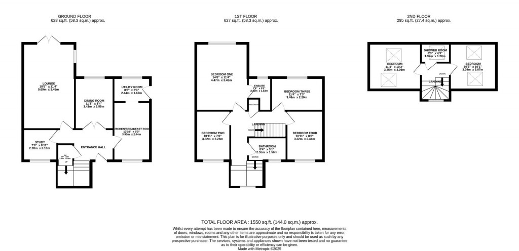 Floorplans For Yaffle Crescent, Desborough, Kettering