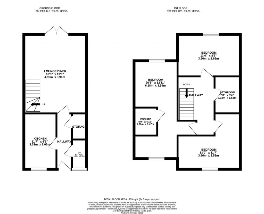 Floorplans For Blakesley Street, Priors Hall, Corby