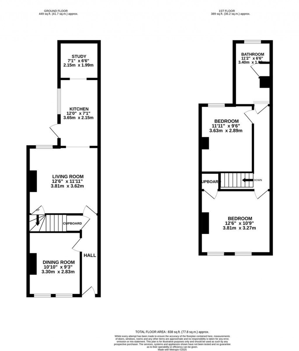 Floorplans For Gladstone Street, Market Harborough