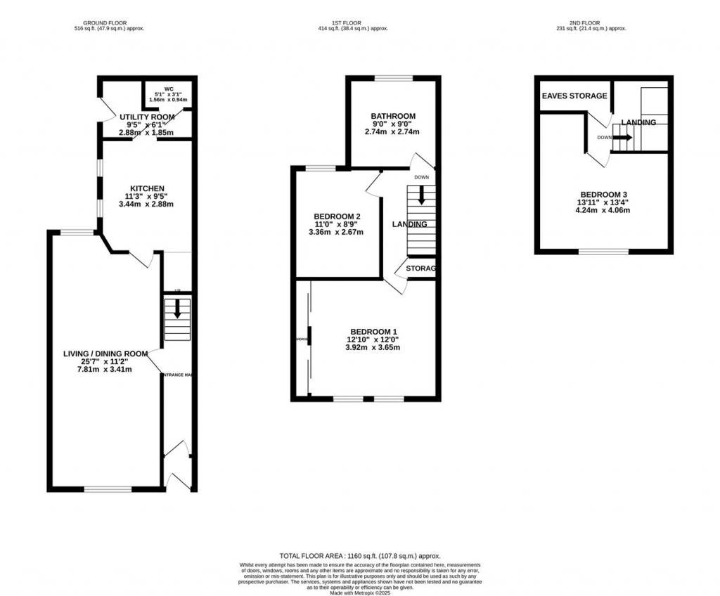 Floorplans For Dryden Street, Kettering