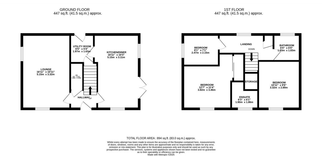 Floorplans For Golding Crescent, Earls Barton, Northampton