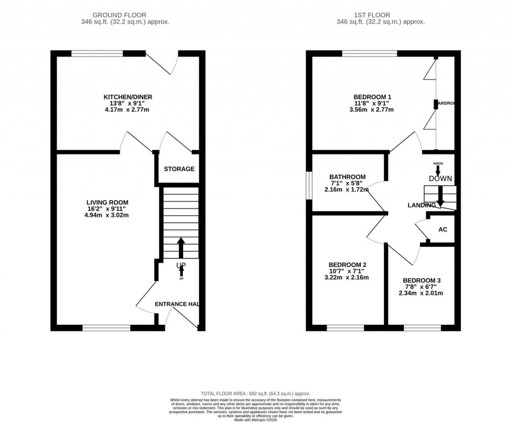 Floorplans For Swinburne Close, Kettering