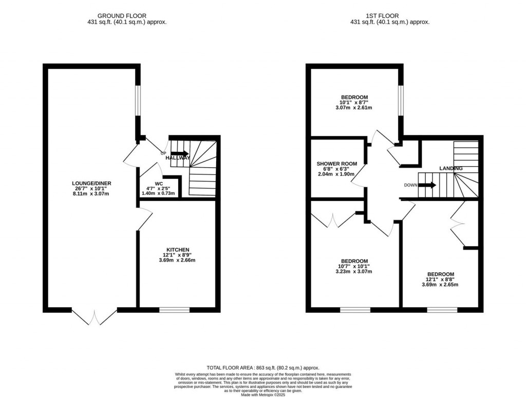 Floorplans For Park Drive, Market Harborough