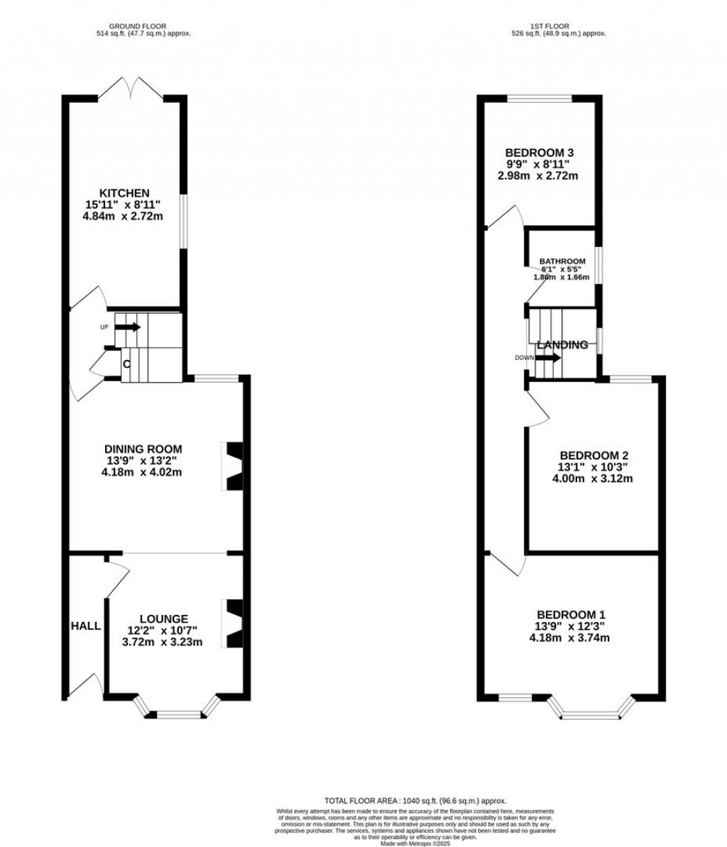 Floorplans For Mitchell Street, Kettering