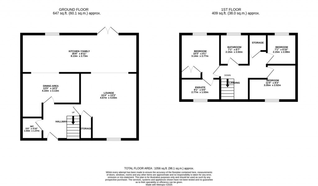 Floorplans For Roman Road, Little Stanion, Corby