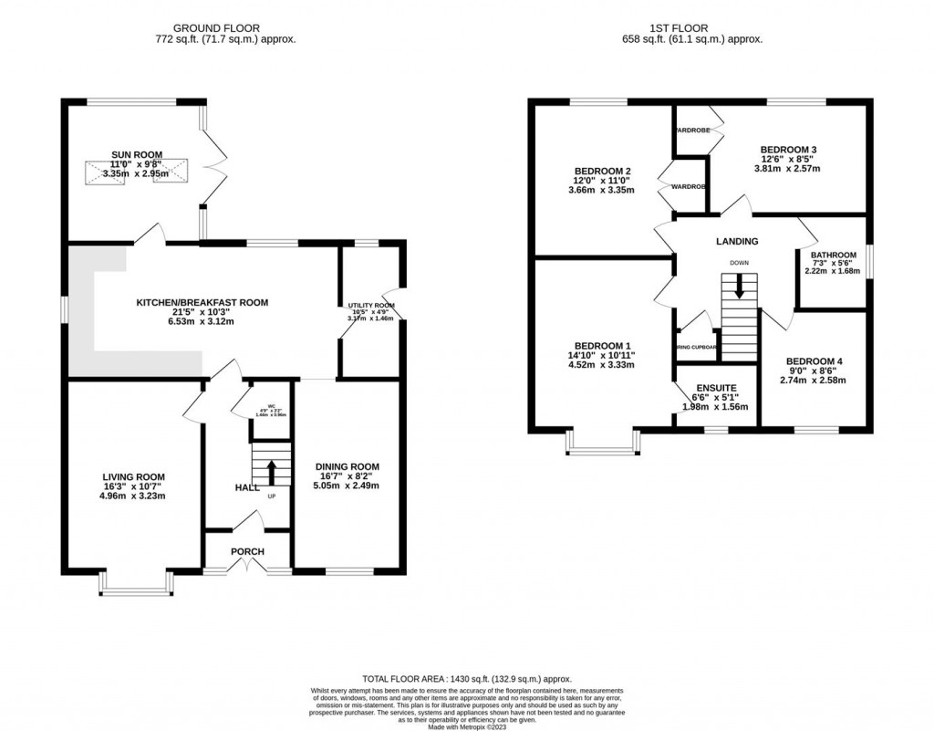 Floorplans For Bush Close, Wellingborough