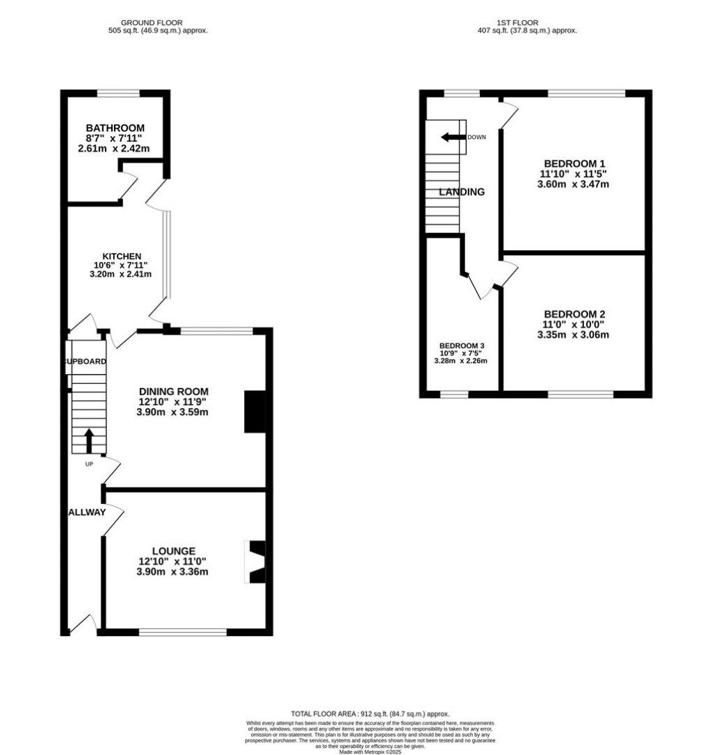 Floorplans For Denmark Road, Rushden