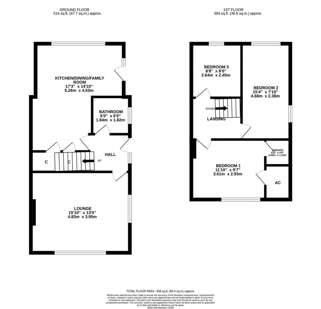 Floorplans For Derwent Crescent, Kettering