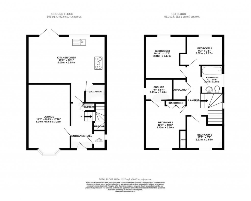 Floorplans For Heron Close, Higham Ferrers
