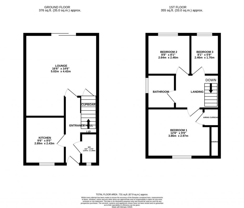 Floorplans For Oakham Close, Desborough, Kettering