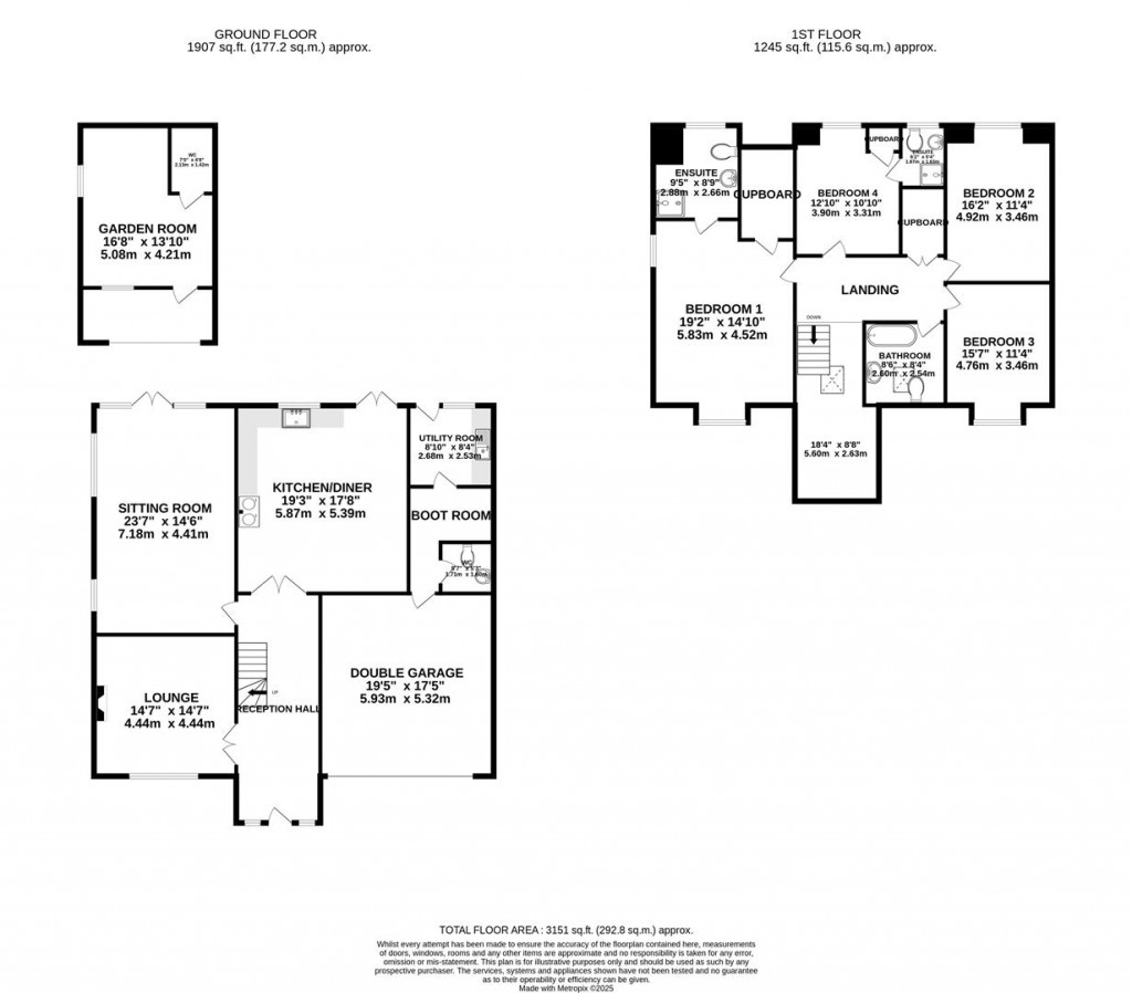 Floorplans For Polwell Lane, Barton Seagrave