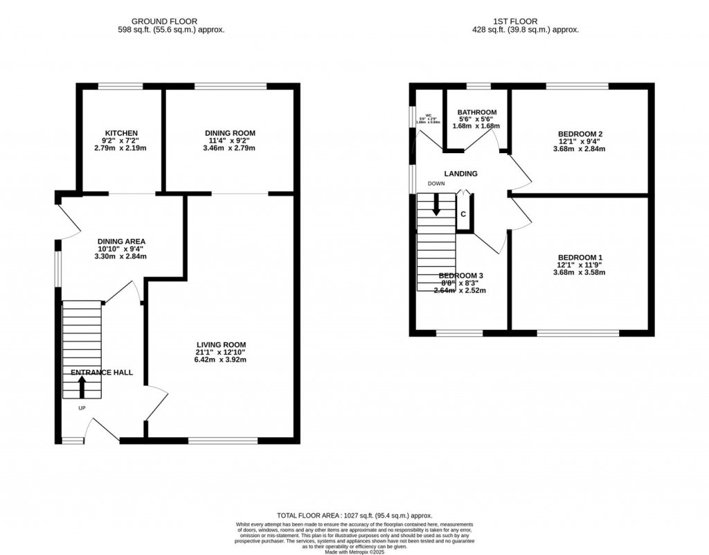 Floorplans For St. Valentines Close, Kettering