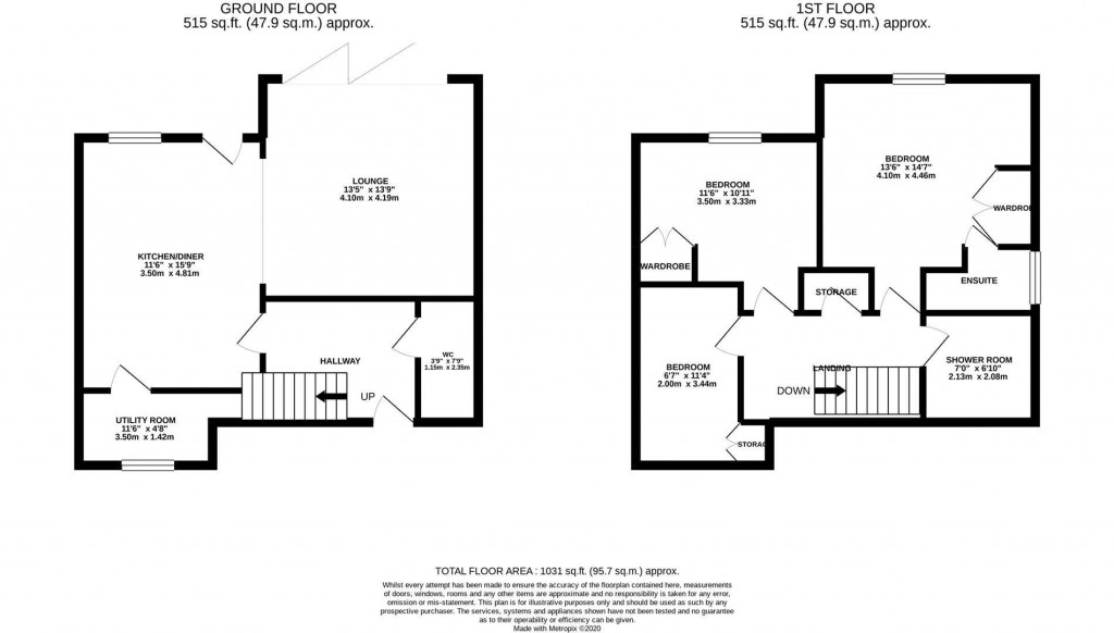 Floorplans For Pullman Close, Rushton