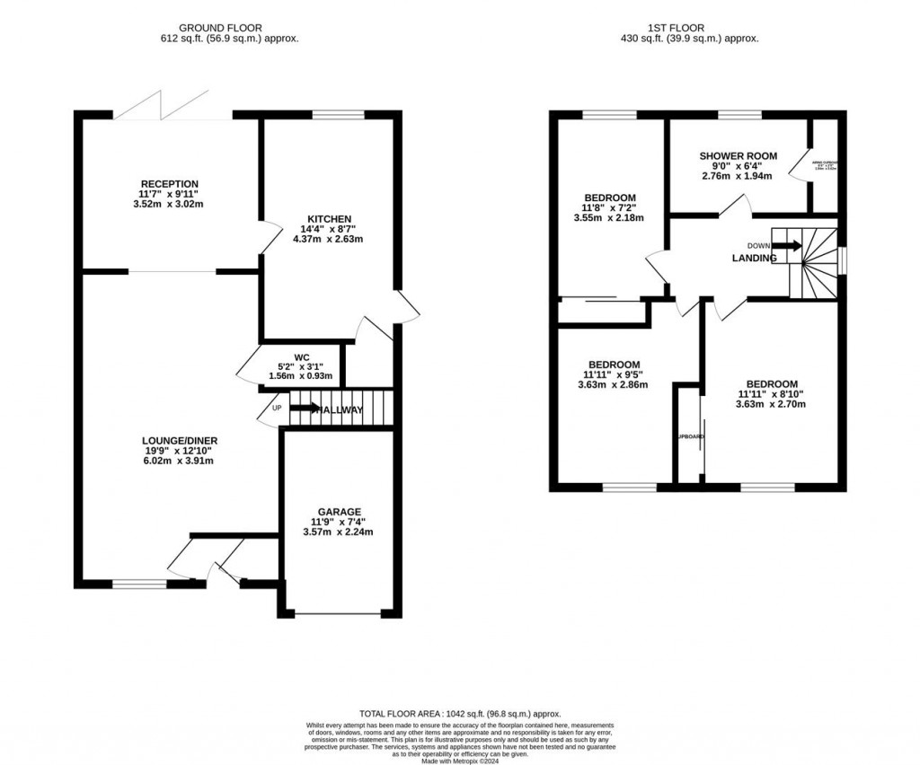 Floorplans For Willow Crescent, Market Harborough