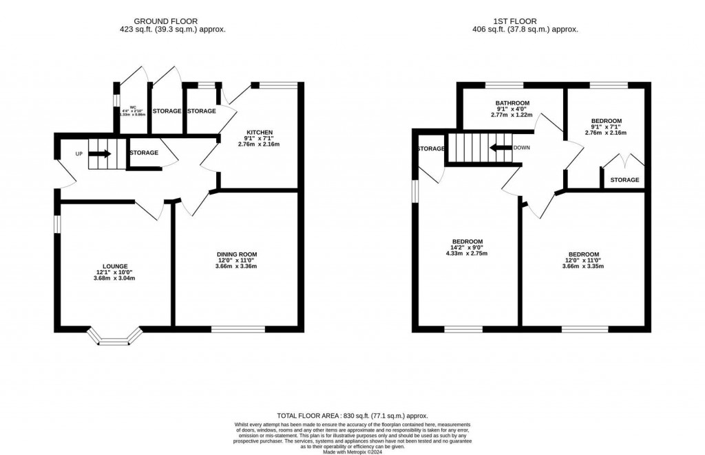 Floorplans For Roberts Street, Wellingborough