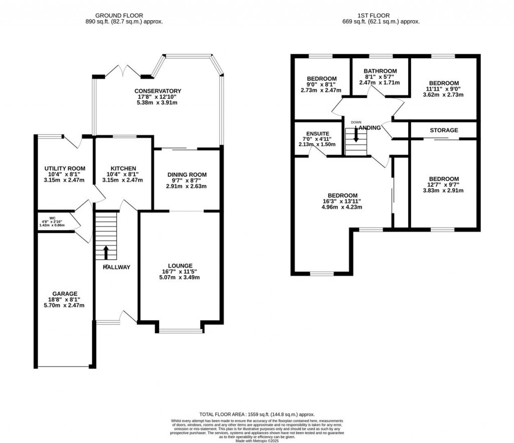 Floorplans For Fineshade Close, Barton Seagrave