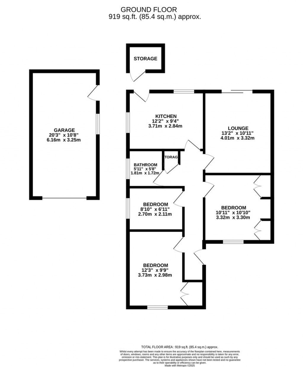 Floorplans For Kilby Road, Fleckney, Leicester