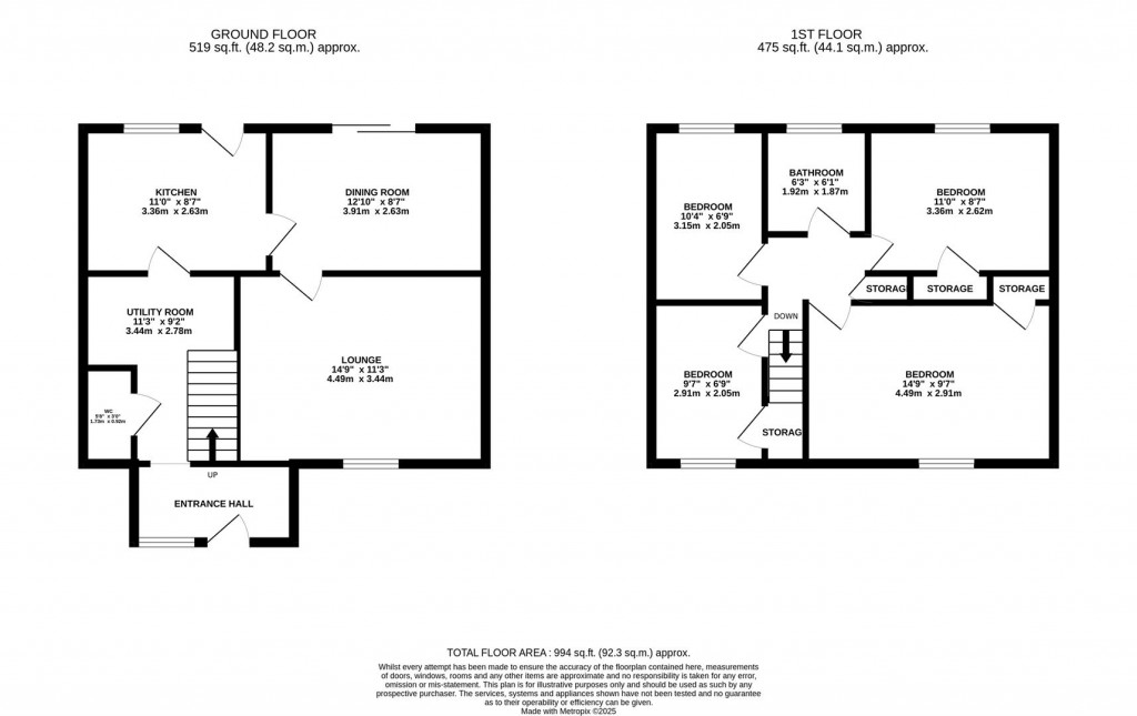 Floorplans For Thurso Walk, Corby