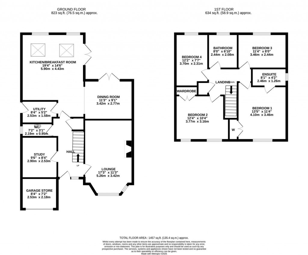 Floorplans For Eyam Close, Desborough