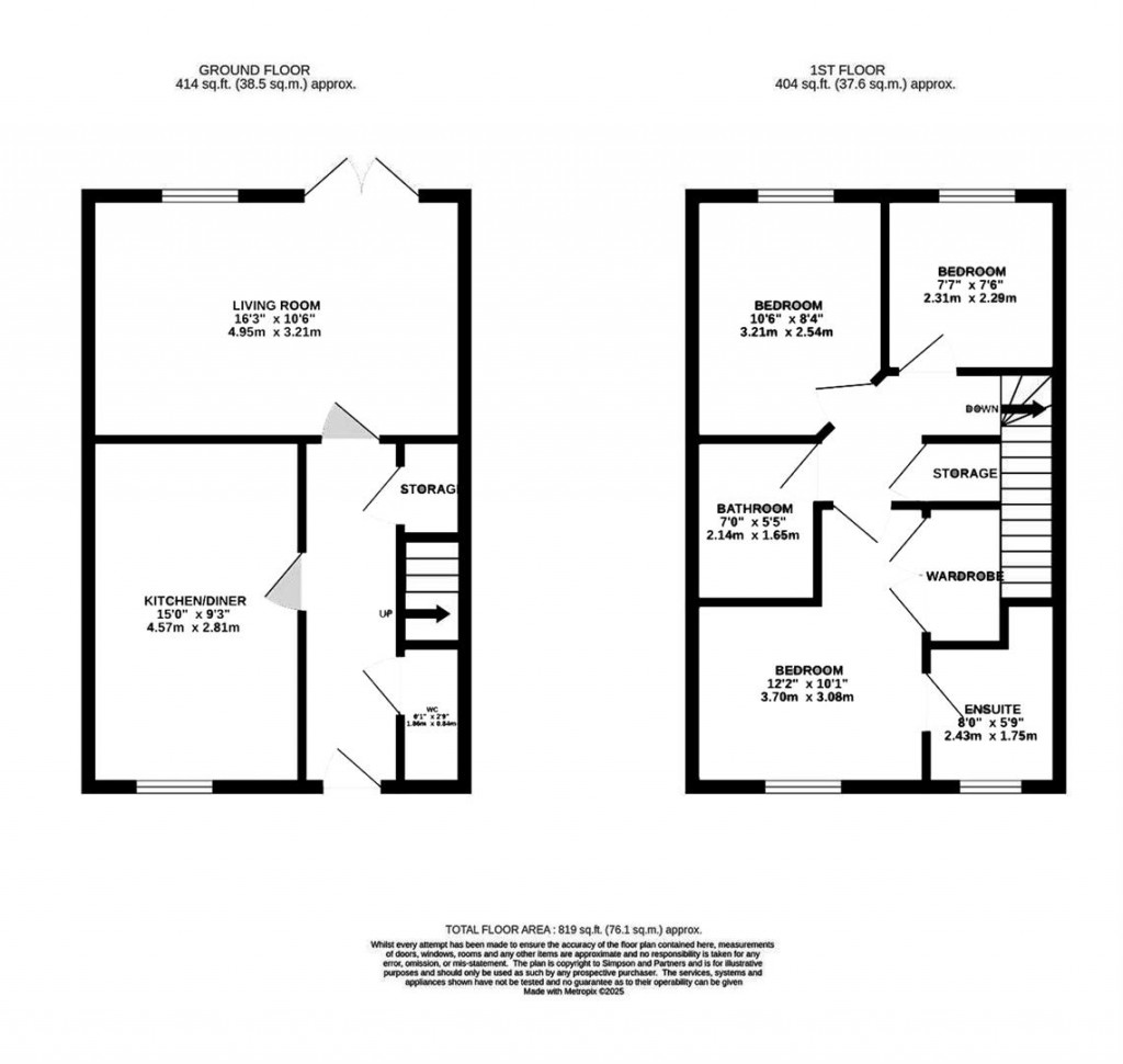 Floorplans For Virginia Crescent, Burton Latimer