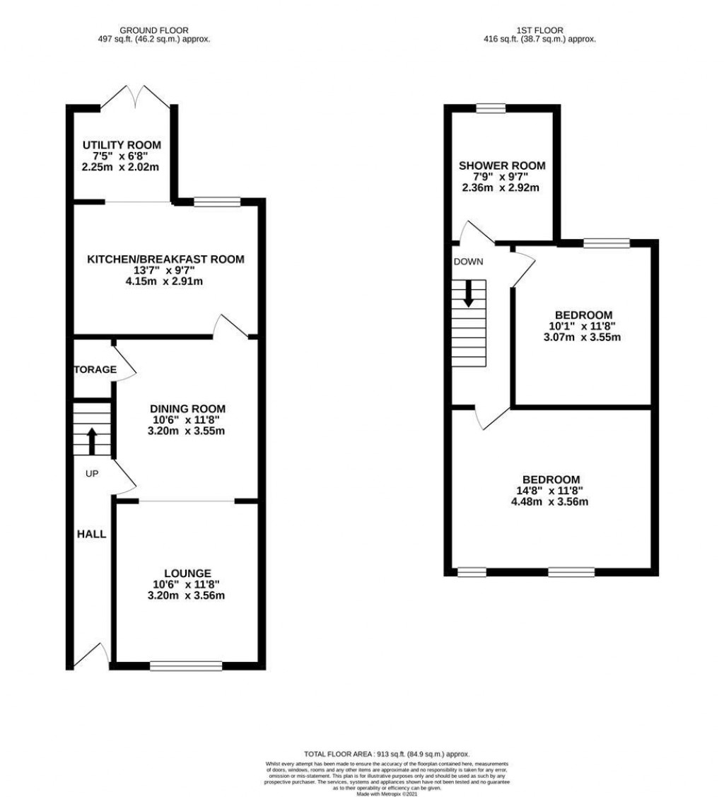 Floorplans For Pollard Street, Kettering