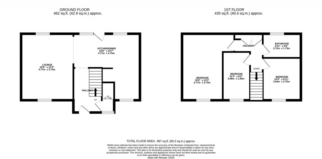 Floorplans For Spilsby Close, Corby