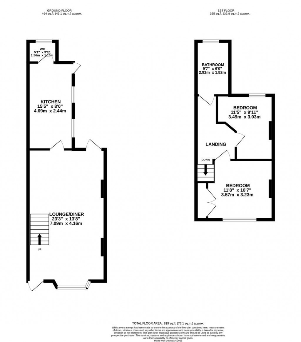 Floorplans For Jubilee Street, Irthlingborough