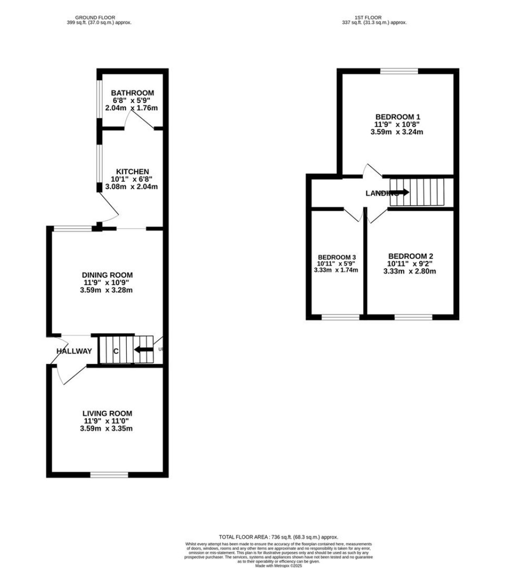 Floorplans For Sackville Street, Kettering
