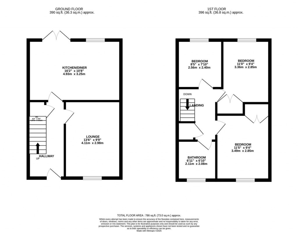 Floorplans For Spiers Close, Corby