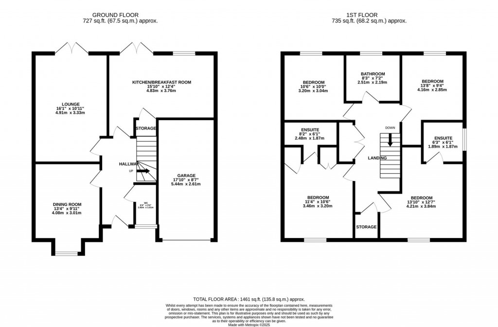 Floorplans For Virginia Crescent, Burton Latimer