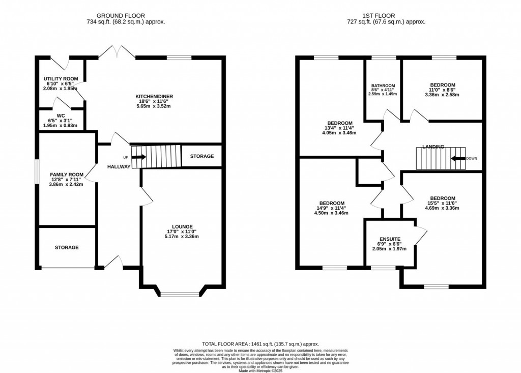 Floorplans For Crab Apple Drive, Higham Ferrers