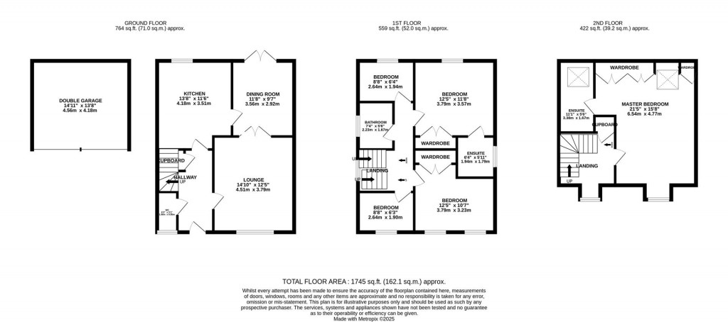 Floorplans For Rye Close, Burton Latimer