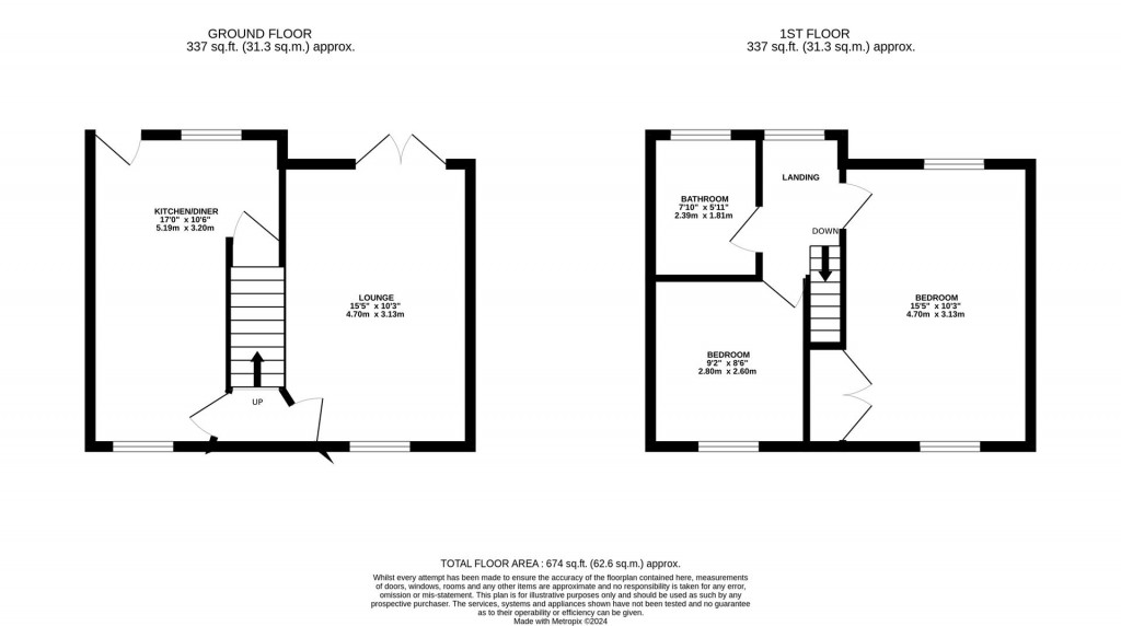 Floorplans For Stirling Street, Northampton
