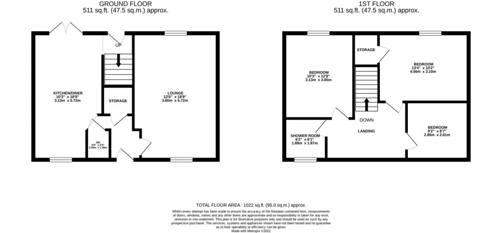 Floorplans For Whiteford Drive, Kettering