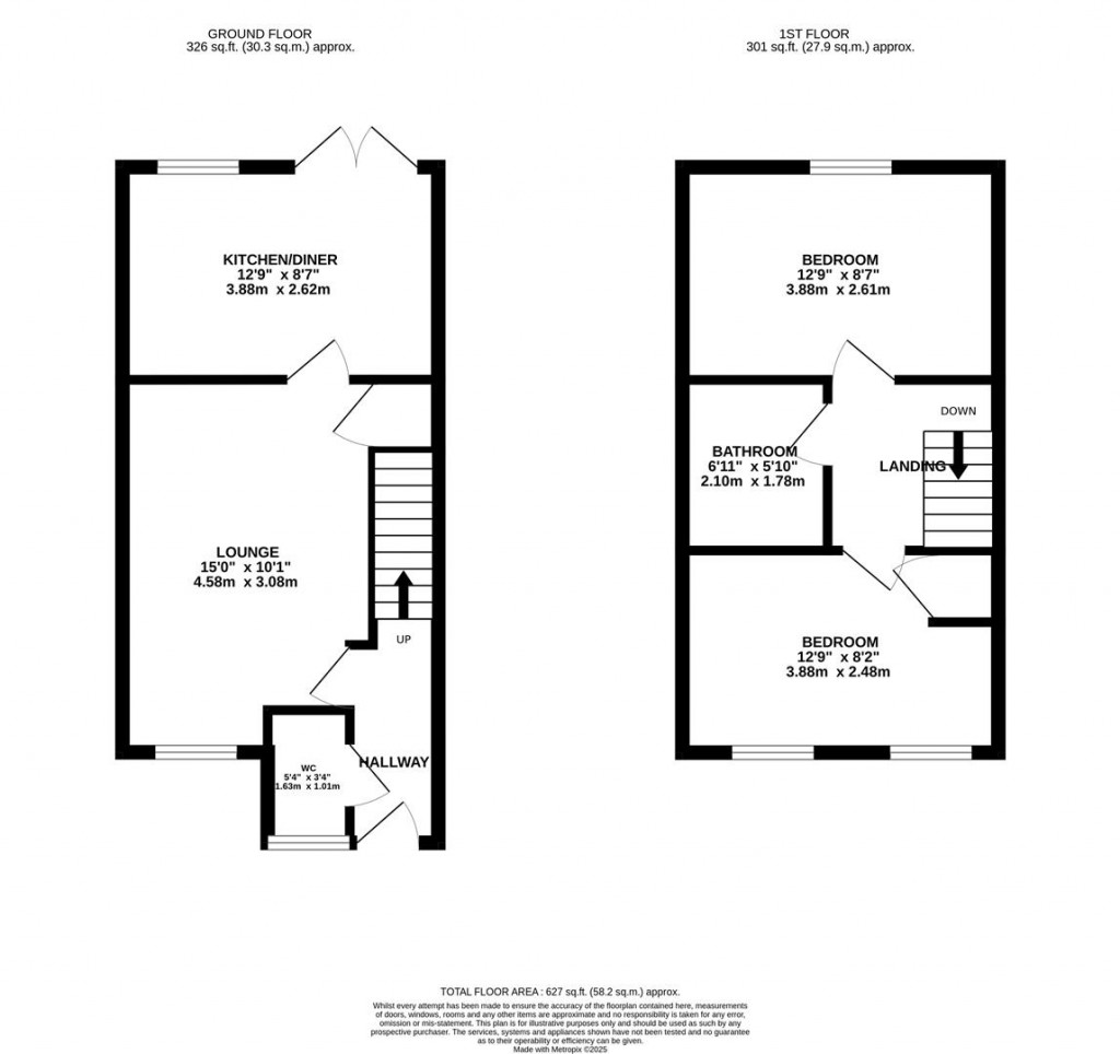Floorplans For Bradshaw Close, Market Harborough
