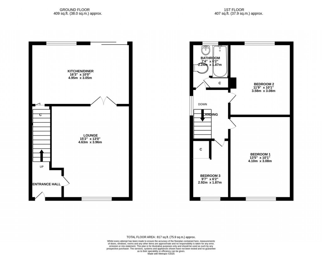 Floorplans For Churchill Way, Burton Latimer