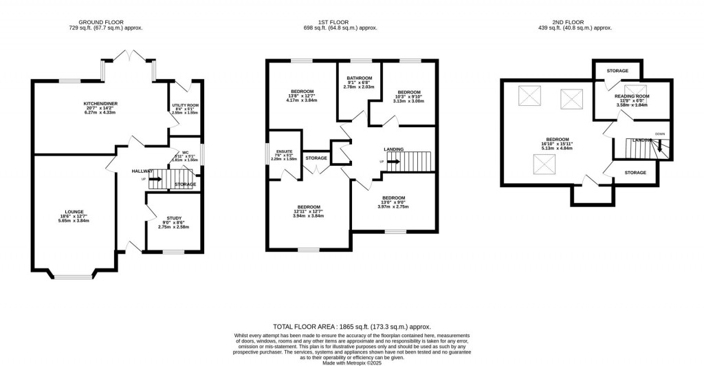 Floorplans For Nightingale Way, Higham Ferrers