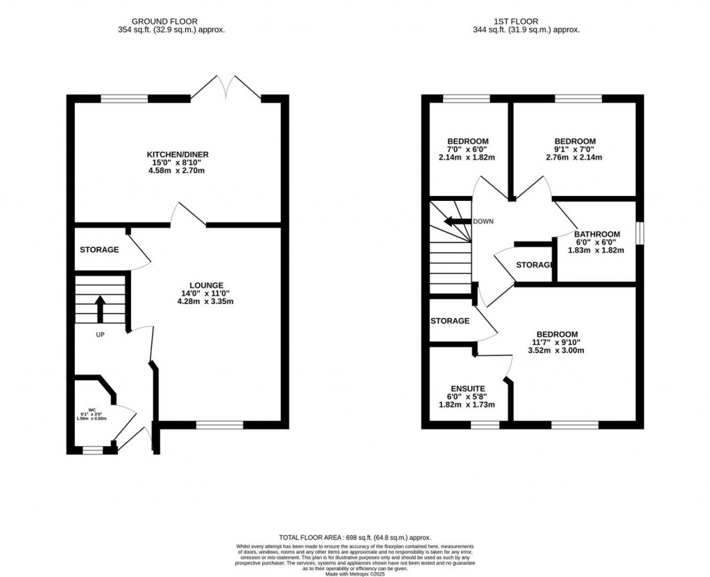Floorplans For Philips Field Close, Kettering