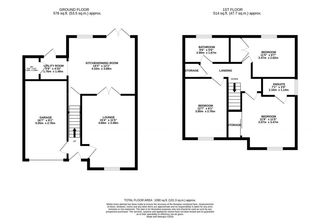 Floorplans For Marsh Drive, Husbands Bosworth