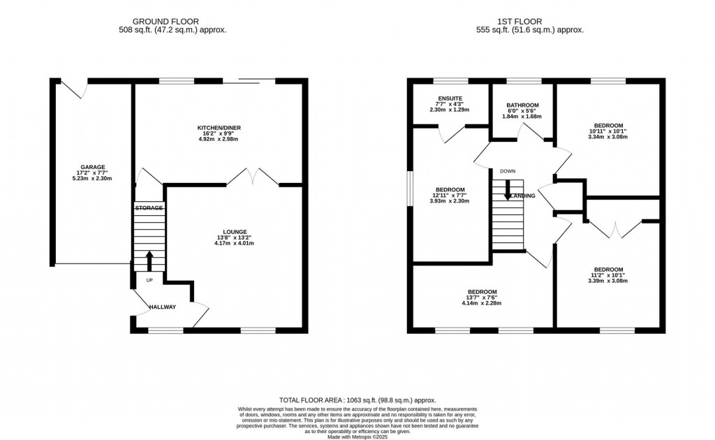 Floorplans For Stubble Close, Northampton