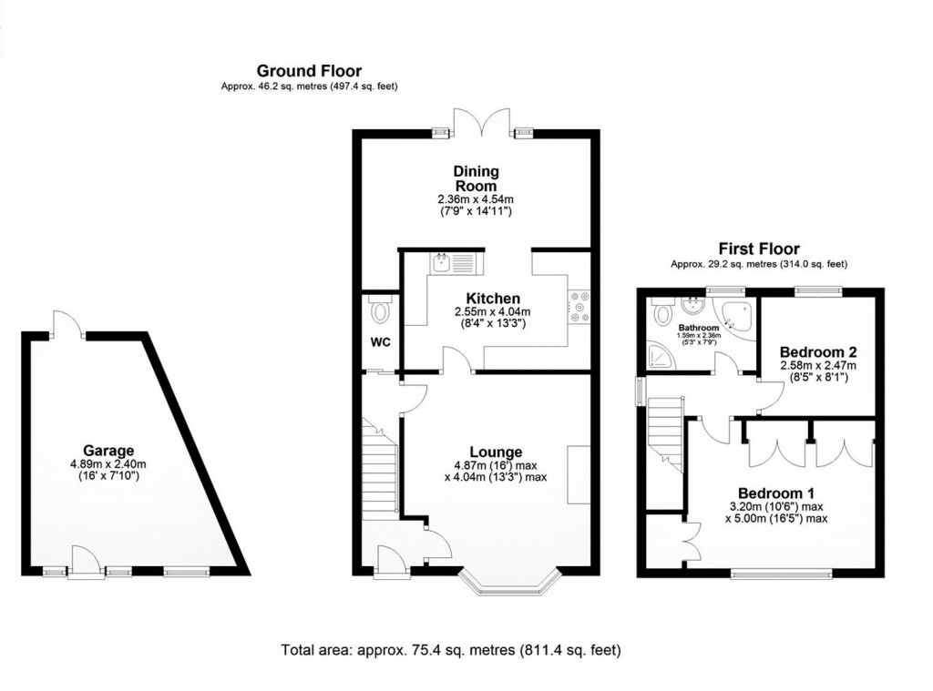 Floorplans For Kingsway, Wellingborough