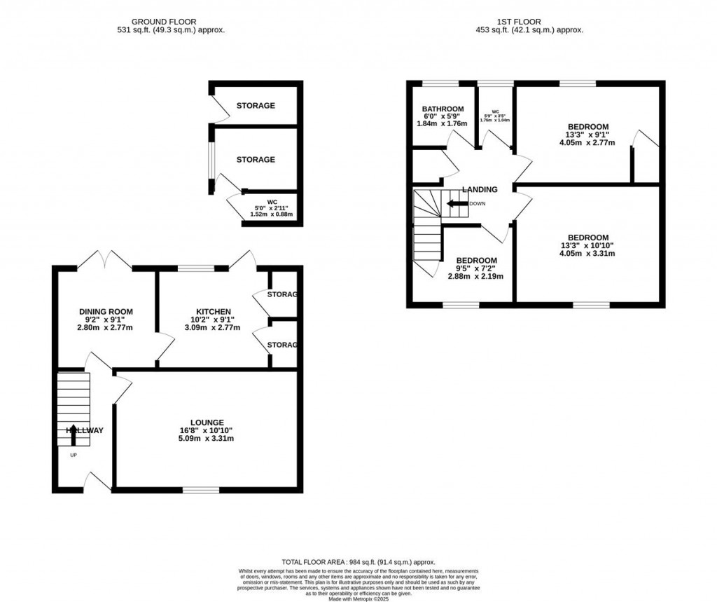 Floorplans For Russell Way, Higham Ferrers