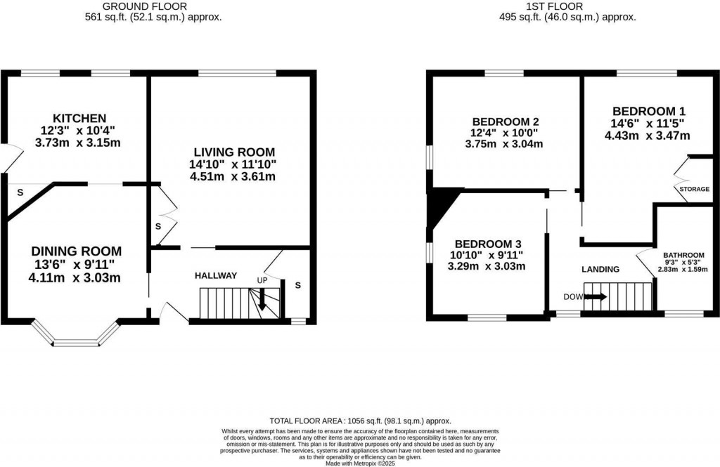 Floorplans For Athelstan Road, Kettering