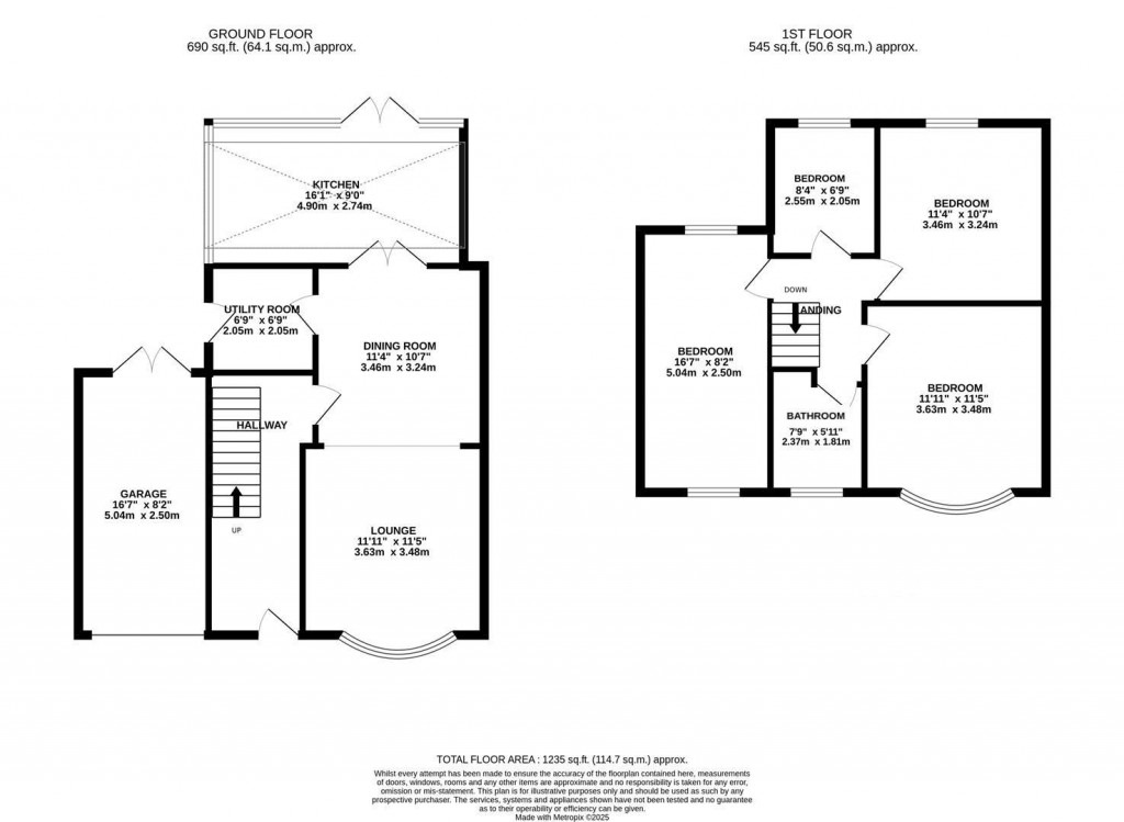 Floorplans For Milton Street, Higham Ferrers